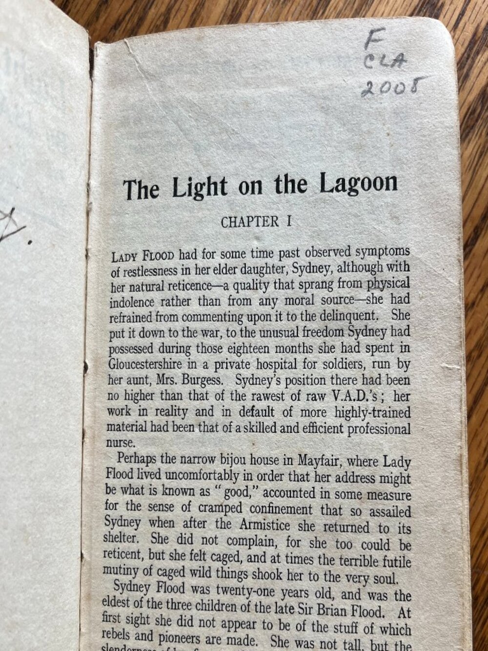 Antique 1921 Novel - The Light on the Lagoon (Isabel C Clarke)
